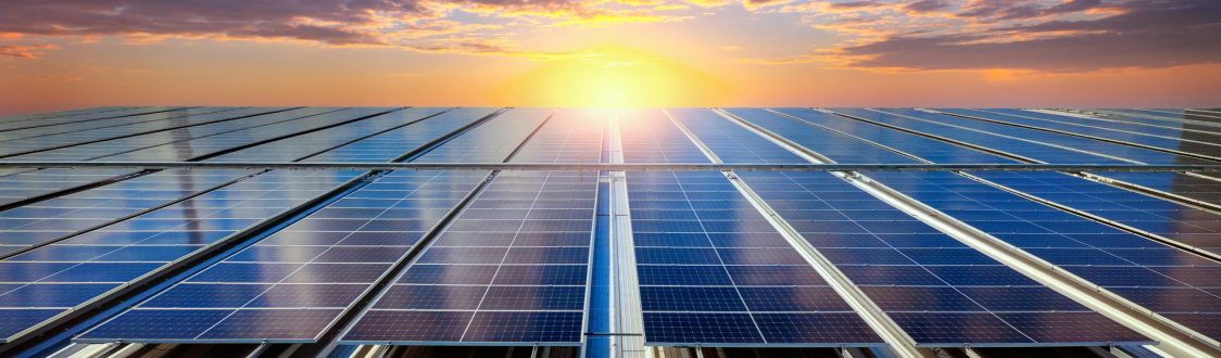 Solar panels on the roof. (Solar cell)